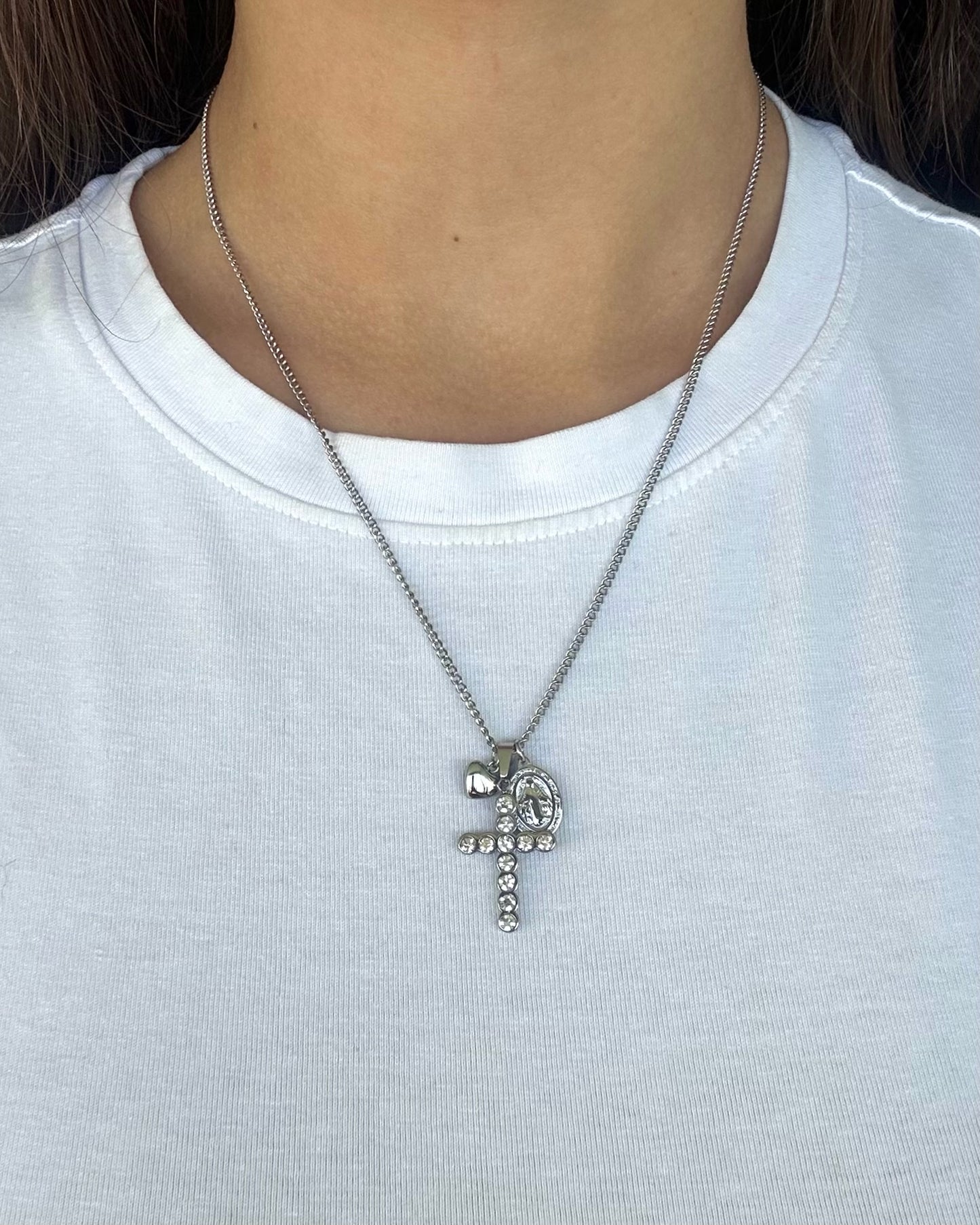 Collana Croce Argento