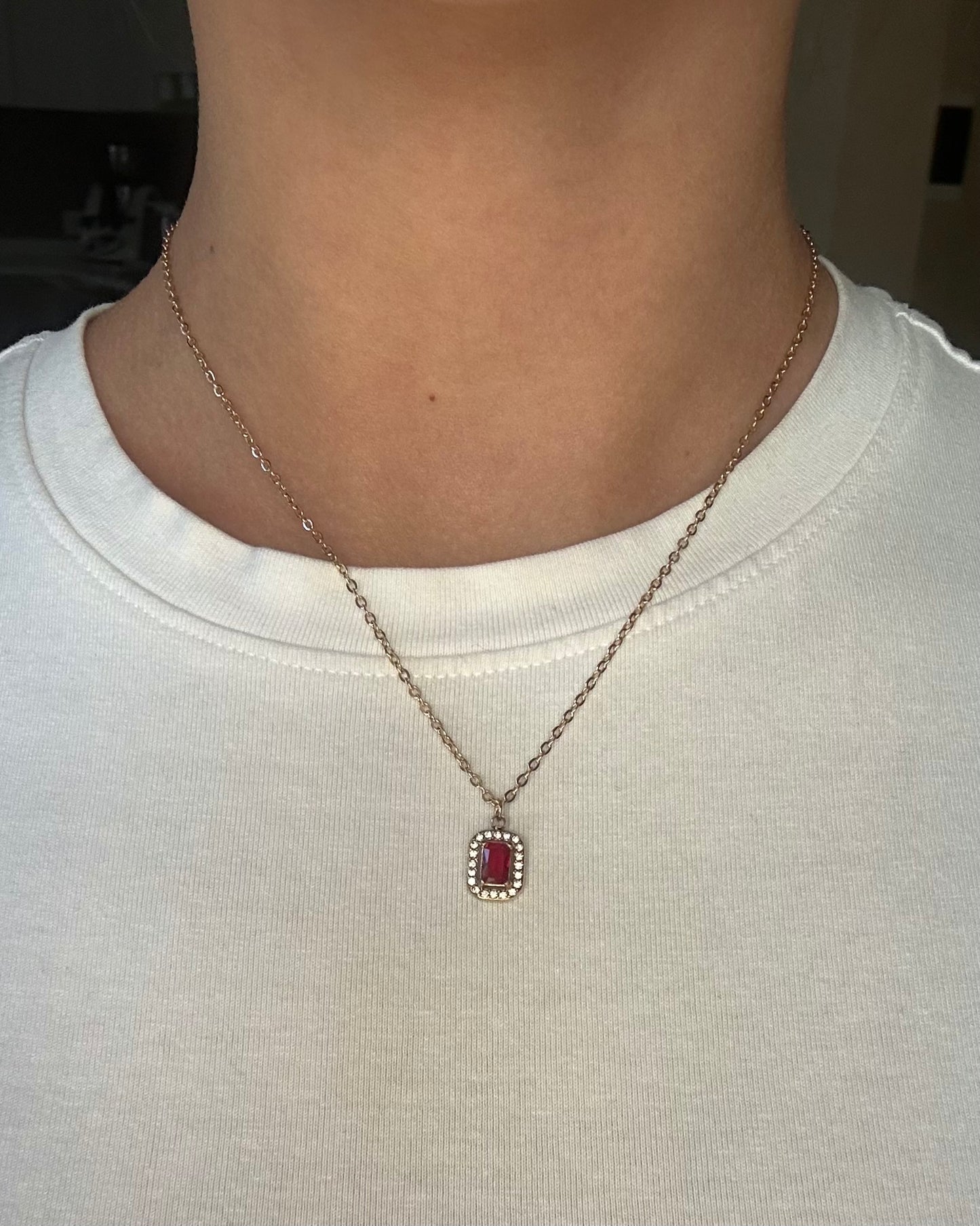 Collana Rubino Oro