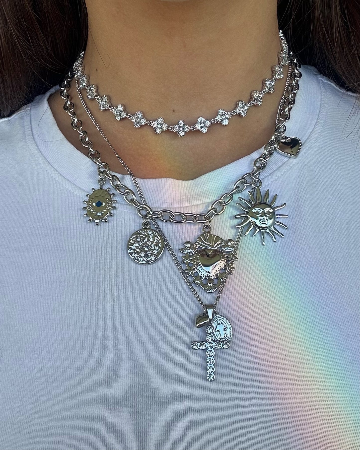 Collana Croce Argento