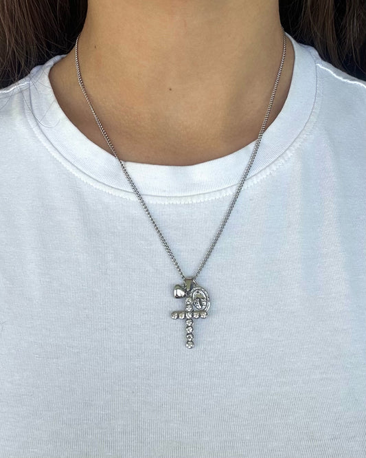 Collana Croce Argento