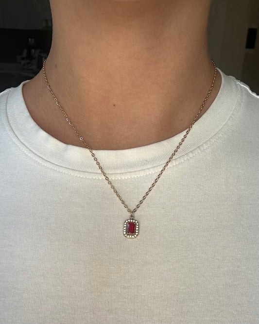 Collana Rubino Oro